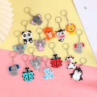 Llavero con Colgante de Animal de Dibujos Animados, Funda de Plástico Suave para Llaves de Coche, Regalo