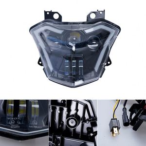 Phares avant LED YONGJIN avec faisceau haut/bas et anneau halo DRL, clignotant jaune pour <span class=keywords><strong>Kawasaki</strong></span> Z650 Versys X300 - Product Image 2