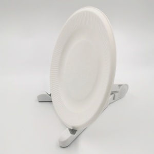 Dùng Một Lần 9 Inch Vòng Ăn Trưa Tấm Mía Mía Và Tre Giấy Phân Hủy Sinh Học Dùng Một Lần Bộ Đồ Ăn - Product Image 1