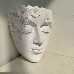Maceta Moderna con Diseño de Rostro y Flor - Macetero Creativo de Resina para Montar en la <span class=keywords><strong>Pared</strong></span>, para Decoración de Jardín, Patio y Paisaje - Product Image 5