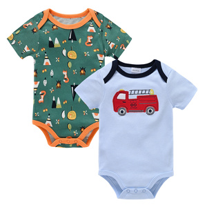 Ropa de bebé de fibra de bambú para niños, pijamas de <span class=keywords><strong>Navidad</strong></span> para recién nacidos, mono infantil con estampado de zorro, ropa verde para niños de 0 a 3 M, 3 uds. - Product Image 6