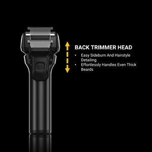 Tête de rasage flottante 3D 2 en 1 haute vitesse en <span class=keywords><strong>placage</strong></span> IPX6 sans danger <span class=keywords><strong>pour</strong></span> la peau Coque en métal aluminium avec tondeuse arrière rasoir à barbe Razor - Product Image 4