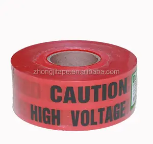 Red Non-detectable PE Underground Pipe Marking Warning Tape