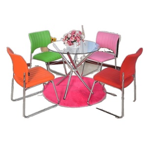Moderner und Minimalistischer Esstisch mit Marmorplatte und Stahlbeschichtetem Glas sowie Passende Stühle für Hotel-Speisesäle - Product Image 3