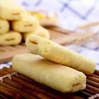 Gâteaux de riz cuit et craquelins aux grains en gros avec saveur de jaune d'œuf et de fromage, emballage en sachet