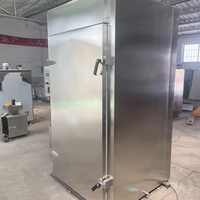 Four à fumage professionnel automatique au gaz pour poulet, porc, bœuf, poisson, viande, tofu séché, en acier inoxydable SUS304, avec moteur et roulement, haute capacité