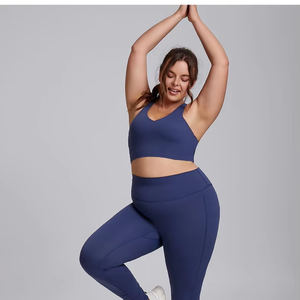 Nuevos Leggings <span class=keywords><strong>de</strong></span> Yoga Transpirables Hechos a Medida, Talla Grande, <span class=keywords><strong>para</strong></span> <span class=keywords><strong>Mujer</strong></span>, Top Ventas, Spandex/Nylon, Sin Costuras, Conjunto <span class=keywords><strong>de</strong></span> 2 Piezas - Product Image 1