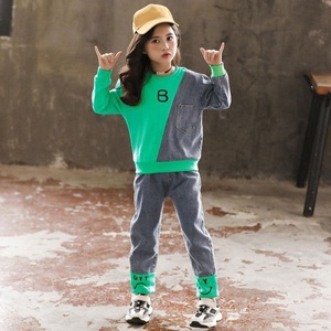 Set Pakaian Anak Perempuan Musim Dingin Pakaian Olahraga Anak-anak Denim Sweater Jeans Lengan Panjang Setelan Olahraga untuk Anak Perempuan Pakaian Bayi - Product Image 3