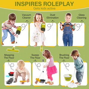 Giocattoli per Bambine, Set di Pulizia Simulata, Elettrodomestici in Plastica, <span class=keywords><strong>Aspirapolvere</strong></span> Giocattolo per <span class=keywords><strong>Bambini</strong></span> - Product Image 3