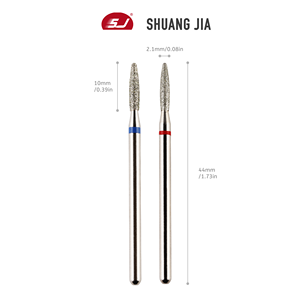 SHUANGJIA di alta qualità a forma di fiamma lunga diamante cuticola fresatura punte elettrico <span class=keywords><strong>lima</strong></span> per <span class=keywords><strong>unghie</strong></span> per Gel Manicure - Product Image 4