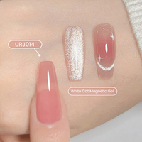 UR SUGAR 15ml Gel magnétique blanc effet œil de chat haute brillance OEM, vernis à ongles gel effet œil de chat super brillant galactique clair de lune pour ongles
