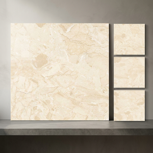 กระเบื้องพอร์ซเลนลายหินอ่อน Athena Beige ขนาด 24x24 นิ้ว สไตล์ยุโรปหรูหราสำหรับปูพื้นภายใน - Product Image 1