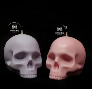 Wholesale Custom Home Decorative Gift Soy Wax Halloween Scented Skulled Shape Craft Candle