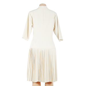 Robes de travail pour femmes de bureau, robe blazer formelle à double boutonnage, col plissé à la taille, style africain, pour tenue décontractée professionnelle - Product Image 3