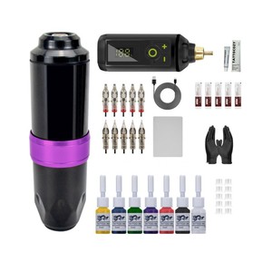 Kit Completo de Máquina de Tatuaje Eléctrica de Aleación de Aluminio para <span class=keywords><strong>Principiantes</strong></span>, Mini Equipo de Suministro de Crema de 10 ml, Pigmentos, Tatuaje sin Dolor - Product Image 2