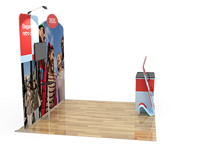Stand d'exposition 10x10 pieds avec toile de fond personnalisée pour publicité portable et stand d'exposition