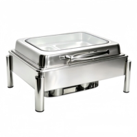 Hochwertiger Rechteckiger Chafing Dish, Großvolumiges Catering-Equipment, Kommerzieller Chafing Dish Buffet-Server für Partys und Events