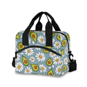 Avocado Patterns Customs logo Two Shoulder Straps Adjustable Large Size Cheap Price Lunch Cooler Bag - Product Image 1