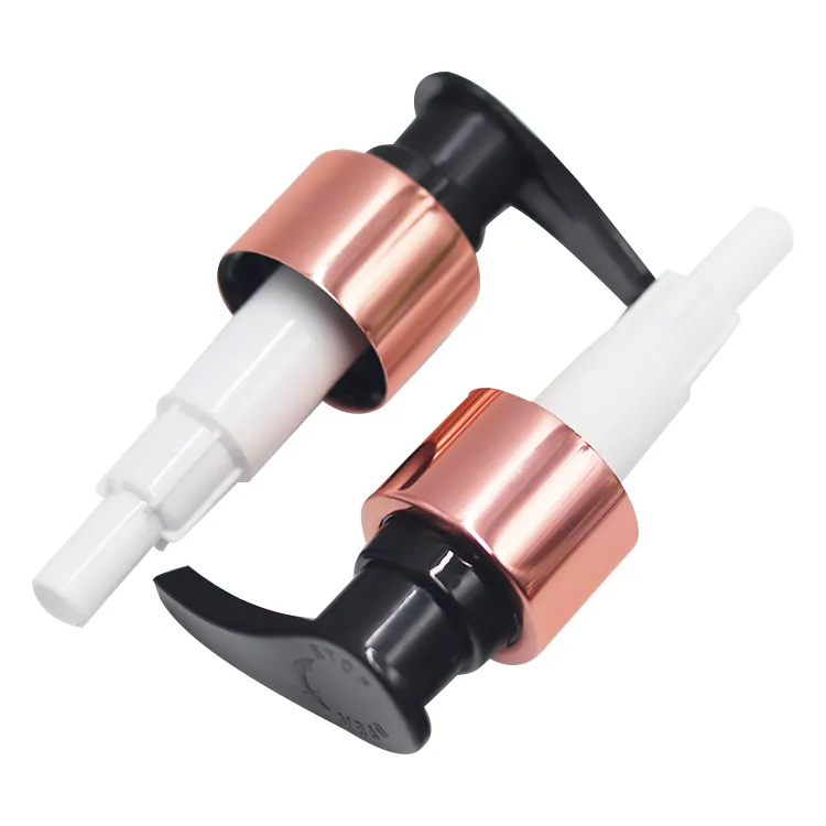 Rose Golden Silver Golden 28/410 Lotion Pump Turn Right And Left Pump White Lotion Pump