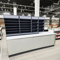 Comptoir de caisse en acier pour les magasins de détail, les épiceries et les supérettes, comptoir de réception