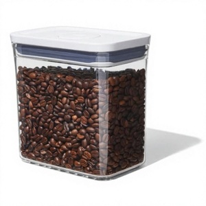 Contenedor de Almacenamiento de Plástico Rectangular Hermético con Tapa de Cierre a Presión para Granos de Café, Conservación de Frescura en la Cocina, Diseño Minimalista - Product Image 3