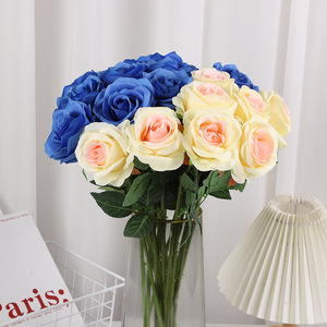 Ramo de Rosas Artificiales Multicolor de Alta Simulación para Decoración de Bodas y Hogar, Arreglo para Jarrón Grande - Product Image 2