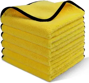 Customization 30*30 Deluxe Dual Layer Absorbent Plush Car Wash Towel 1000gsm Microfiber Towel Car Cleaning Drying