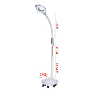 Lampe Loupe sur Pied pour Salon de Soins de la Peau avec Verre Grossissant 8X et Lumière LED pour Extension de Cils et Esthétique - Product Image 3