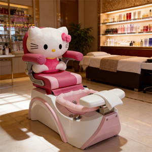 Fauteuil de pédicure pour enfants style <span class=keywords><strong>Hello</strong></span> <span class=keywords><strong>Kitty</strong></span>, directement de l'usine, pour salon commercial, spa pour enfants, avec bassin, lumière LED et jet de massage. - Product Image 4