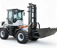 Chariot élévateur tout-terrain 5 tonnes avec pince, 4x4, diesel, hydraulique, pour manutention hors route