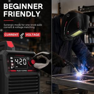 Machine à souder Yeswelder Flux-135Pro 135A MIG 110V sans gaz, fil fourré, TIG 3 en 1 avec affichage numérique - Product Image 3