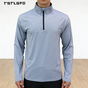 Camiseta de entrenamiento personalizada al por mayor, unisex, de poliéster, con media cremallera, transpirable, estilo pullover, formal, con estampado de camuflaje frontal. - Product Image 1