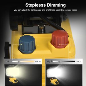 50 wát <span class=keywords><strong>LED</strong></span> làm việc ánh sáng đèn pin 4/6/8inch cho Dewalt 18V 20V lithium pin xách tay đèn lồng công cụ đèn với USB dcb205 dcb206 - Product Image 4