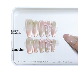 <span class=keywords><strong>Ongles</strong></span> en gel acrylique carrés courts et doux, faits à la main, pour l'été – Vente en gros de faux <span class=keywords><strong>ongles</strong></span> artificiels - Product Image 5