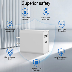 Chargeur mural Offres Spéciales 20w Max double ports Type A + C Chargeur de téléphone USB pour la charge d'alimentation des appareils mobiles intelligents - Product Image 3