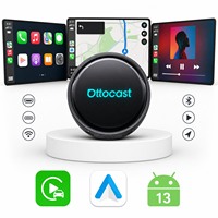 Ottocast Boîtier AI Portable Sans Fil 3-en-1 CarPlay Android Auto pour Voiture Cloud SIM 3.0 Assistant Vocal GPT Vente en Gros pour Agences et Marques