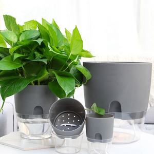 Pots créatifs à absorption automatique d'eau, pots à fleurs auto-arrosants en corde de coton, pot à fleurs transparent en plastique, pot à fleurs paresseux - Product Image 5