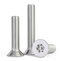 Vis Torx à tête fraisée plate en acier inoxydable métrique M2 M2.5 M3 M4 M5 M6, vis de sécurité antivol SS304 Classe 10.9 12.9