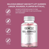 Bonbons gélifiés OEM pour l'amélioration des fesses, soutien naturel du lifting des hanches, antioxydant, soutien immunitaire, pour adultes, vente en gros, marque privée