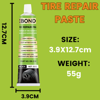 Pâte de réparation de pneus OEM pour rayures de voitures et de vélos, colle noire flexible résistante aux hautes températures, mastic en caoutchouc anti-usure 55G