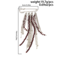 Broche Épingle de Sûreté Femme Élégante et Polyvalente pour Fête et Banquet, Ornament de Poitrine à Pompon au Design Personnalisé – Grande Vente Mode