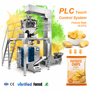 Fully Automatic Vertical Packaging Machine Potato Chips Popcorn and Puffed Snacks <b>Bag</b> Packing Machine - Product Image 1
