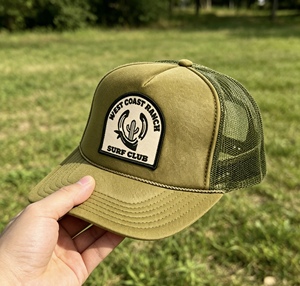 หมวกแก๊ปทรงทรัคเกอร์แบบกำหนดเอง หมวกเบสบอลปักโลโก้ หมวกแก๊ปแบบ snapback หมวกแก๊ปทรง Dad Cap หมวกกันแดดปรับได้ หมวกตาข่ายระบายอากาศสำหรับกีฬากลางแจ้ง - Product Image 5
