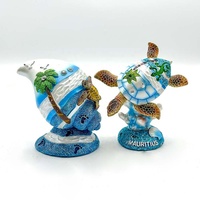 Sculpture de tortue en résine peinte à la main avec logo personnalisé, objet de collection artistique, thème de la mode, souvenir touristique