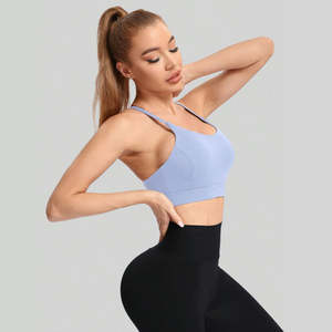 Soutien-gorge de sport pour femme à maintien élevé, dos en Y, imprimé, haut de yoga, taille XS, anti-choc et respirant, pour la course à pied - Product Image 4