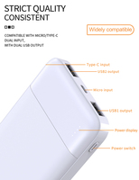Pengisi daya Ultra portabel, grosir dasar Ultra portabel, pengisian daya cepat, output USB ganda, pengisi daya ponsel 10000mAh untuk iPhone Samsung