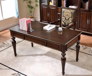 Libreria Scrivania Classica in Noce Nero Arredamento per Studio GYW80 - Product Image 2