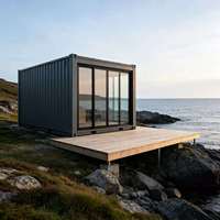 Maison conteneur préfabriquée modulaire démontable et respirante pour hôtel de ski, kiosque de café, ferme, chambre et salon