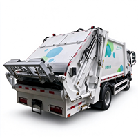 Camion compacteur de déchets diesel Dongfeng 4x2 7,5 m³ avec transmission manuelle et dispositif de levage de bacs