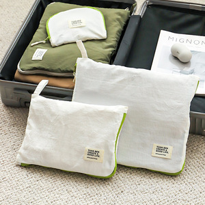 Travel Portable Storage Bag Set Cotton Rectangle Luggage Organizer For Trip Clothing And Cosmetic Storage - Product Image 1